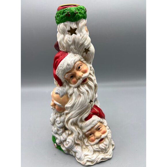 The Many Faces of Santa Lighted Figurine - Picture 6 of 16